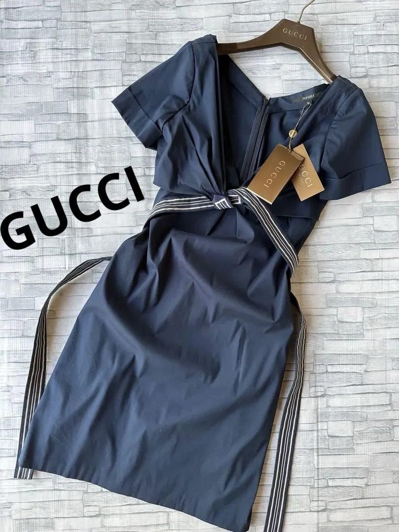 Robe ruban femme GUCCI 2 voies marine Made in Italy F/S du Japon