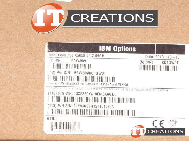 INTEL XEON CPU KIT X5650 6 CORE PROCESSOR FOR IBM SYSTEM X3550 M3 69Y0672-RETAIL - Image 2 of 2