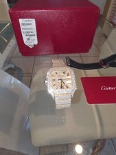 diamond cartier santos watch men/ 40mm, flawl...