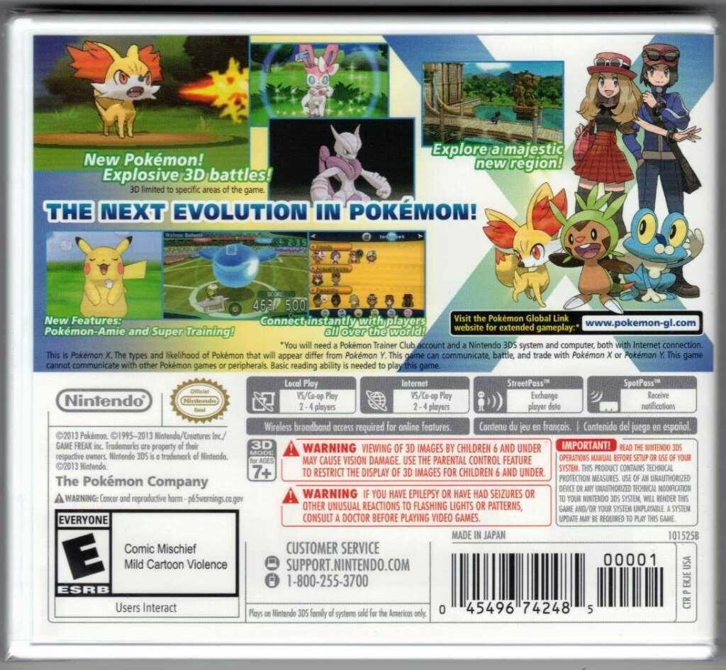 Pokemon X 3DS (Nintendo 3DS, 2013) for sale online | eBay