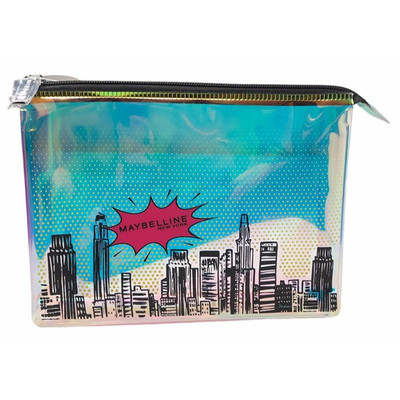 Maybelline New York Makeup Zipper Bag Opalescent Comic City Design - BAG ONLY