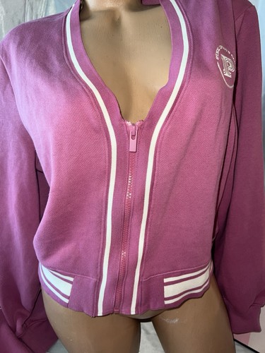 Victoria Secret PINK Zip Up Sweatshirt And Flare Leg Pants Logo XL - Picture 3 of 6