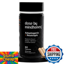 MINDHONEY DOSE 60 Count Nootropic Brain Supplement Focus Mood Memory Energy