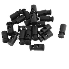 20pcs Plastic Cord Locks Stoppers Toggles End 0.2" Single Hole