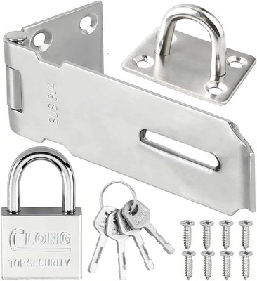 Edelstahl-Türschlösser mit Vorhängeschloss, Sicherheits-Packlock-Verschluss, ext