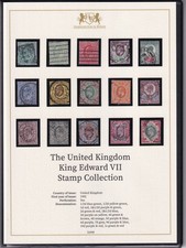 GB - EVII stamp collection in Harrington & Byrne folder + COA