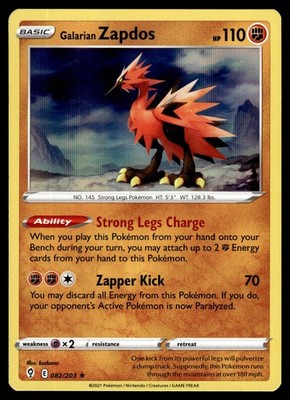 Galarian Zapdos 082 Holo | Pokemon Evolving Skies | englisch