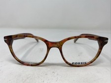 Fossil ZOOEY RQK 54-18-135 Amber Horn Full Rim Eyeglasses Frame LD50