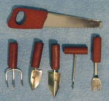 Set of Garden Tools, Dolls House Miniatures Outdoor Gardening