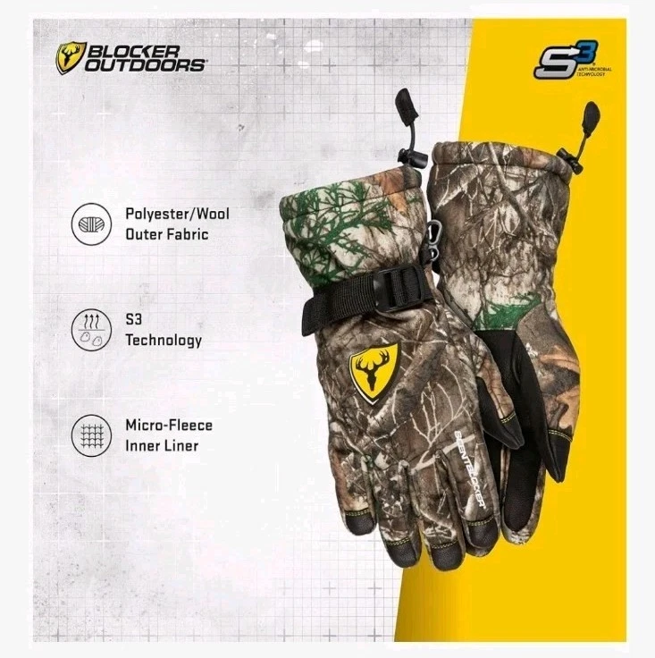 Scent Blocker Whitetail Pursuit Windblocker Insulated Hunting Gloves Size Large - Image 3 of 4
