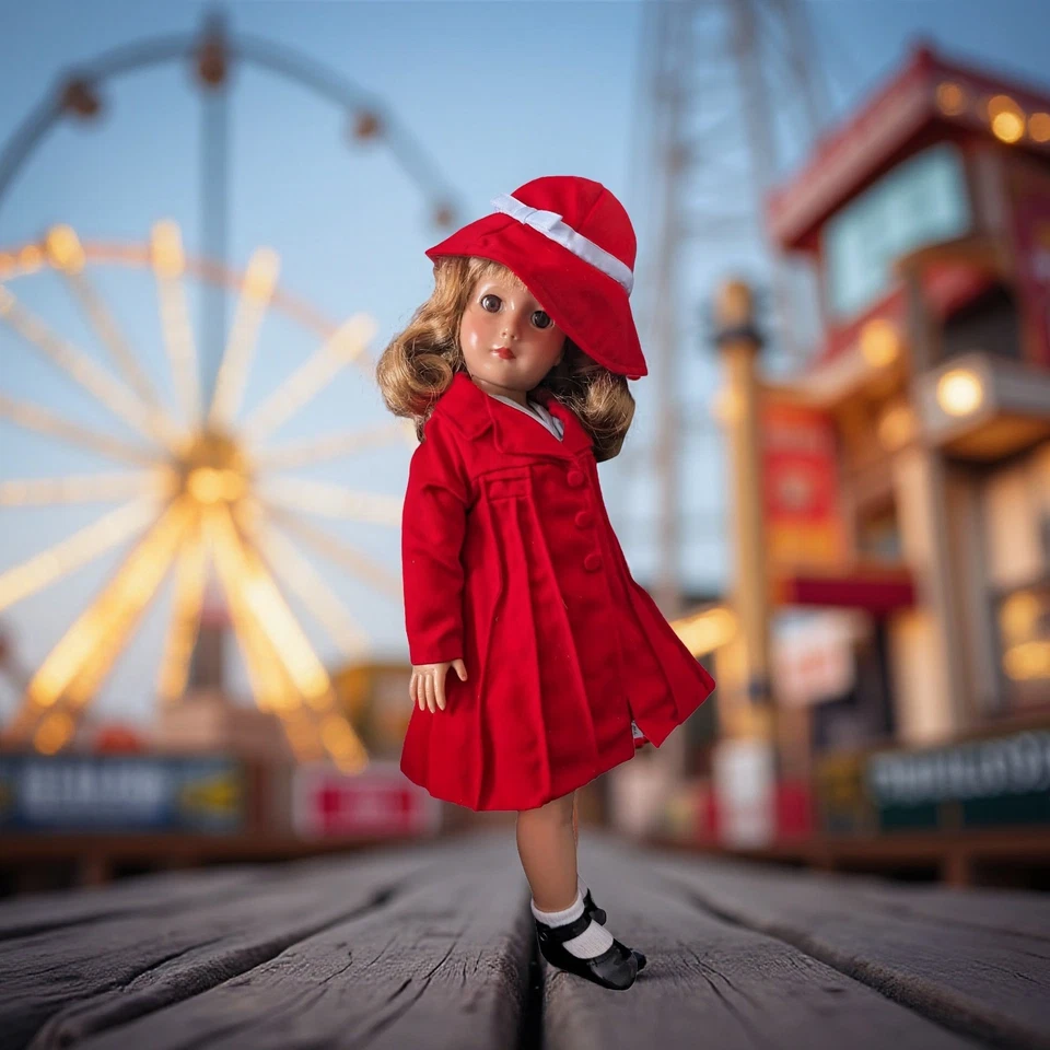 Effanbee Doll Co American Children Doll en rojo réplica 1936 18 pulgadas Foto 2 de 4