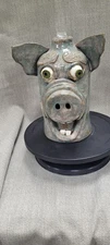Southern Folk Art Pig Face Jug By Melissa Herman