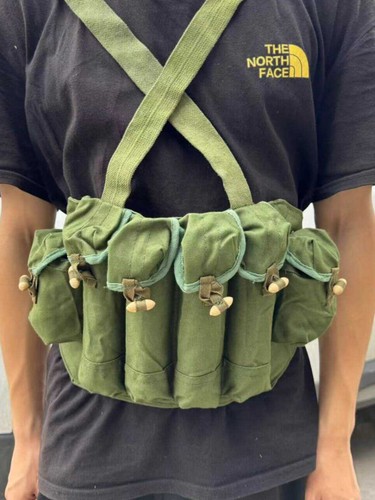 Chinese Army Type 85 Tokarev Ammo Pouch Chest Rig Magazine Canvas Pouch - Picture 4 of 5