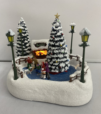 #ad #ad 2024 Thomas Kinkade Teleflora Oh What Fun Christmas Skaters $19.98