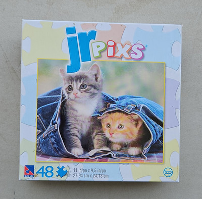 JrPixs 48pc Jigsaw Puzzle Kitten in Jeans Pocket Animals Interlocking 2012