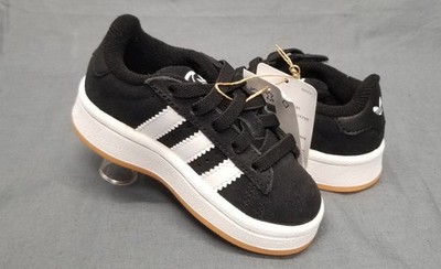 Adidas Campus CF EL Toddlers  Slip On Sneakers Black White Size 6K NEW NO BOX!