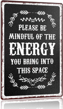 Wiccan Wicca Metal Decor Sign for Home Room Witch Decorations, Gothic Positive E