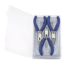 Beadalon  3 pieces Travel Tool Kit with Plastic Case Blue Handles