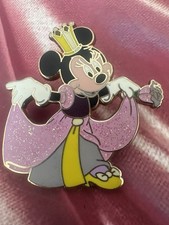 Disney Pin Princess Minnie Mouse Pink Glitter Dress 2012 Crown Rose LE Trading