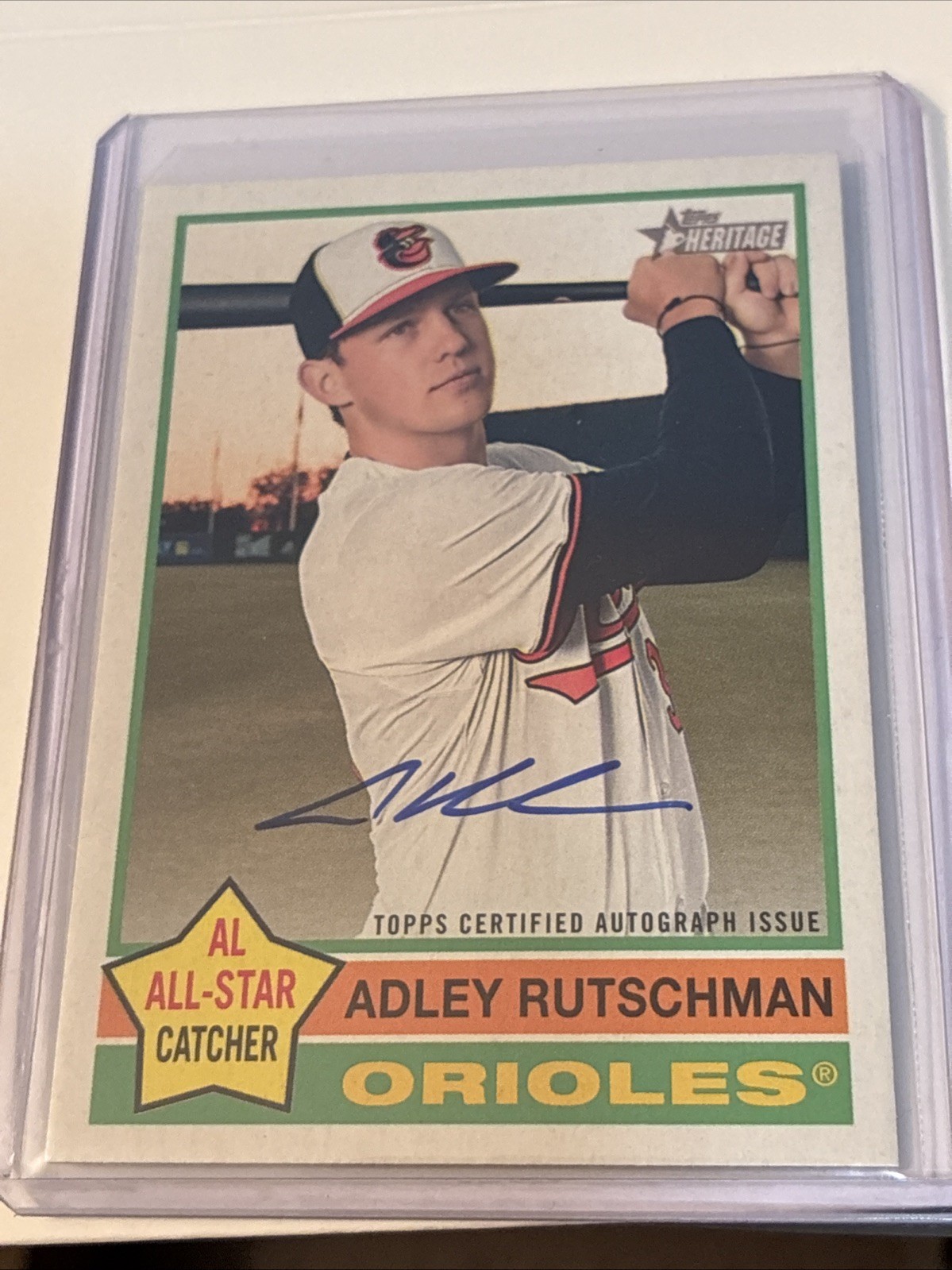 2025 Topps Heritage High Number Real One On Card Auto Adley Rutschman
