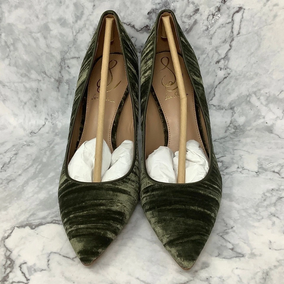 Sam Edelman Women's 8M Moss Velvet Hazel  Stiletto Heel Pump Pointed Toe T3-5 - Image 2 of 4