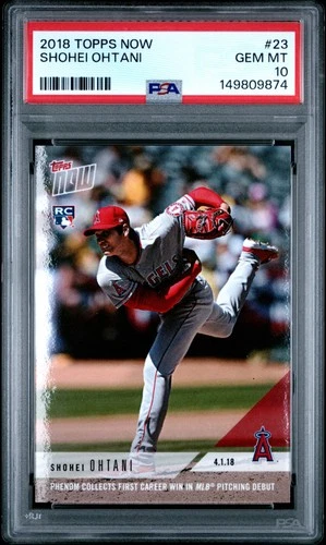 2018 Topps Now #23 Shohei Ohtani PSA 10