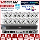 Vikylin SmartFind 16CH NVR 5MP PoE Security Camera System Color Night Vision Lot