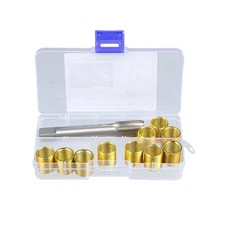 Stainless steel Universal Spark Plug Thread Repair Tools Kit w/M14x1.25 Inserts