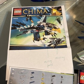 LEGO LEGENDS OF CHIMA: Eris' Eagle Interceptor (70003) - Used  Incomplete AS IS