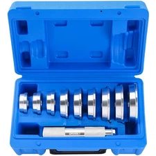 DASBET 10pcs Bearing Race and Seal Driver Set | Aluminum Bushing 39.5-81 mm 