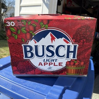 limited edition Busch light apple 30 Pack box.