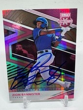 2020 Panini Elite Extra Edition Pink Zion Bannister #101 SIGNED