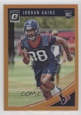 2018 Donruss Optic Rookies Orange Prizm 52/199 Jordan Akins #141 ez4