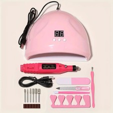 LINMANDA Professional USB Electric Nail Drill Polish File Kit with UV LED Nail L
