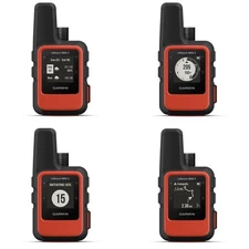 Garmin inReach Mini 2 Satellite Communicator Handheld for Hiking Bundle - Red