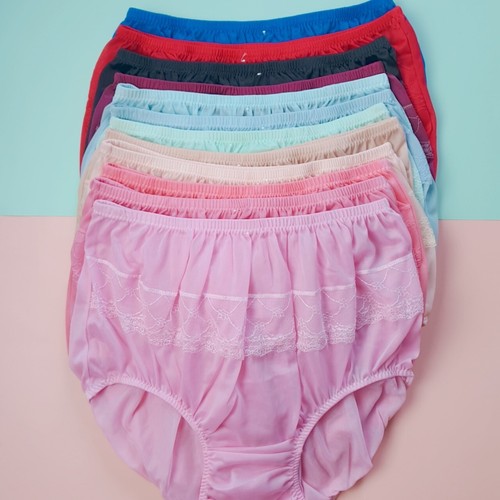 x12 Nylon Panties Women Men Underwear Knickers Lot Set Wholesale L XL 2XL - 第 7/18 張圖片