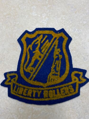 Vintage Felt Liberty Rollers Skating Patch - Picture 1 of 2