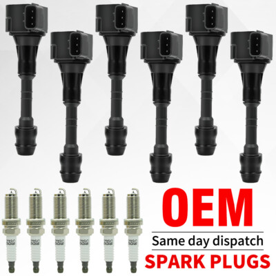 6 Ignition Coil & Iridium Spark Plug For 05-11 Nissan Frontier Pathfinder Xterra