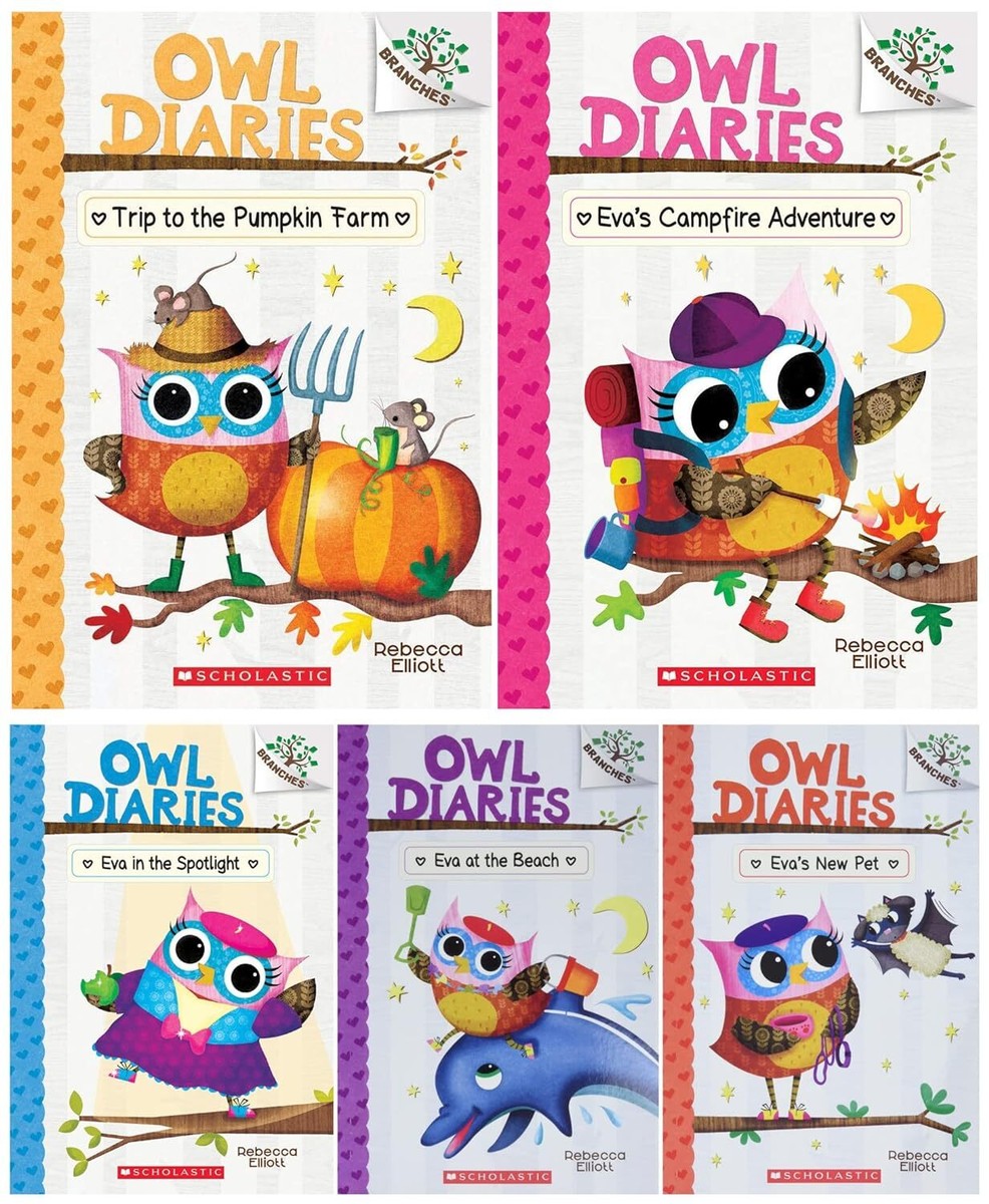 OWL Diaries 絵本15冊　全冊音源付　マイヤペン対応　新品 Owl Diaries Branch Book #11 - #15) 5 Books Set by Rebecca Elliott