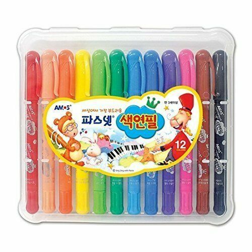 Amos The Softest In The World Pasnet Premium Color Pencil (12 Colors) (8802946884674)