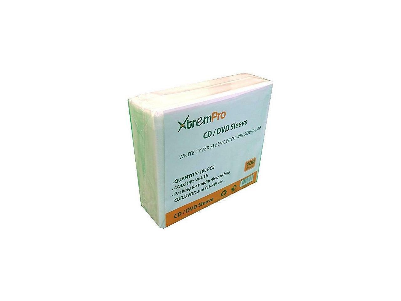 Рукава XtremPro CD DVD Tyvek с двусторонним пластиковым вкладышем-бумажником Вмещают 2