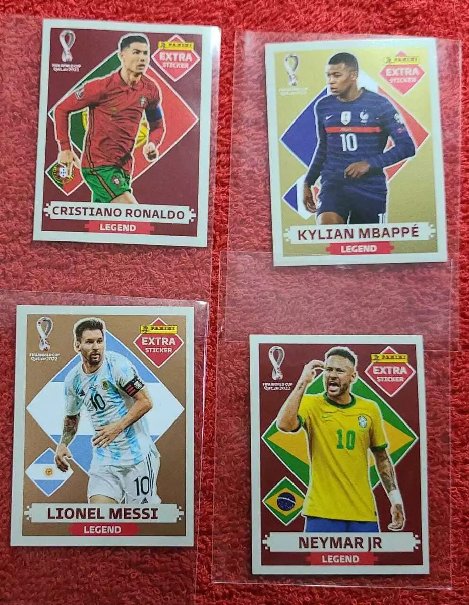 EXTRA STICKER MBAPPE MESSI CR7 NEYMAR World Cup Qatar 2022 PANINI LOT