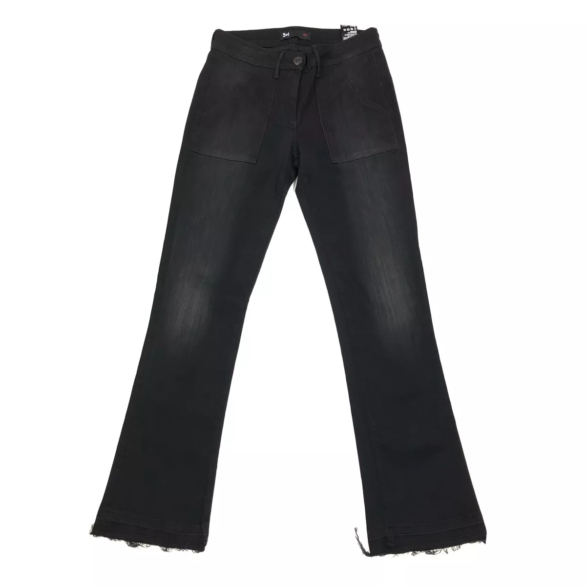 Ladies black top bootcut jeans
