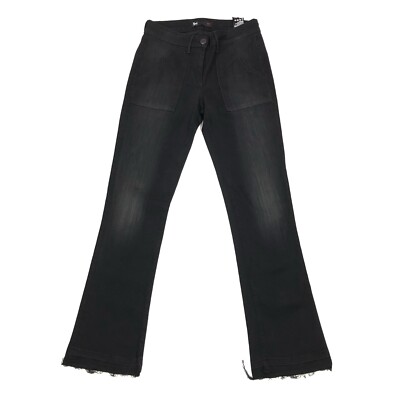 3x1 NYC Women's Black Bootcut Jeans Size 24 Mid Rise Made in USA  Raw Hem