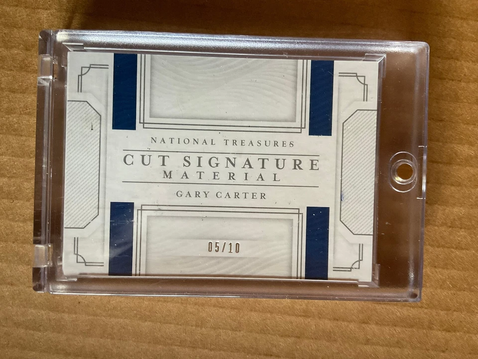 Folleto de material exclusivo Panini National Treasures Gary Carter 2019 corte 5/10 Foto 4 de 4