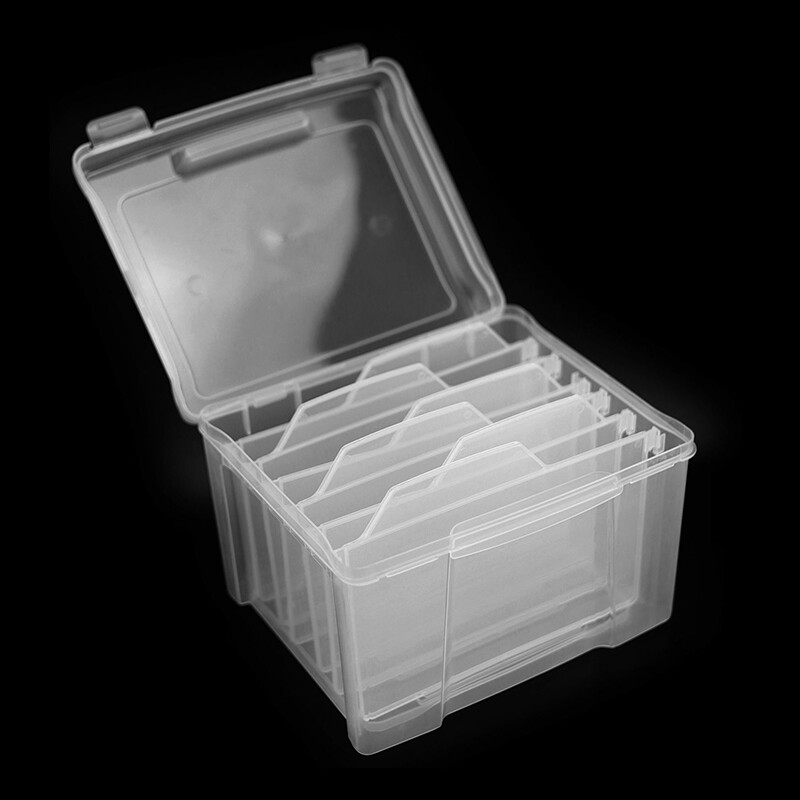 Greeting Card Organizer Sturdy Storage Box with 6 Dividers Store Cards