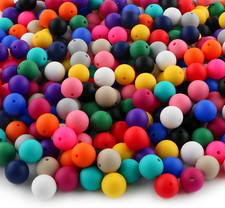 150Pcs Silicone Beads for Keychain Making Bracelet Decoration and 15Mm Silicone