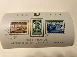 Lithuania Litauen 1940 Vilnius Recovery 1323-1939