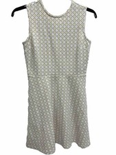 Ann Taylor Women Beige Yellow shift dress Size 4 Work Office Dress