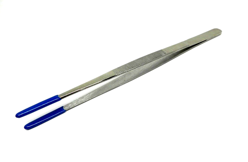 Set of 2 Steam Tweezers Ultrasonic Set Rubber Tips 8" Long & Inside Ring Holder - Picture 5 of 12